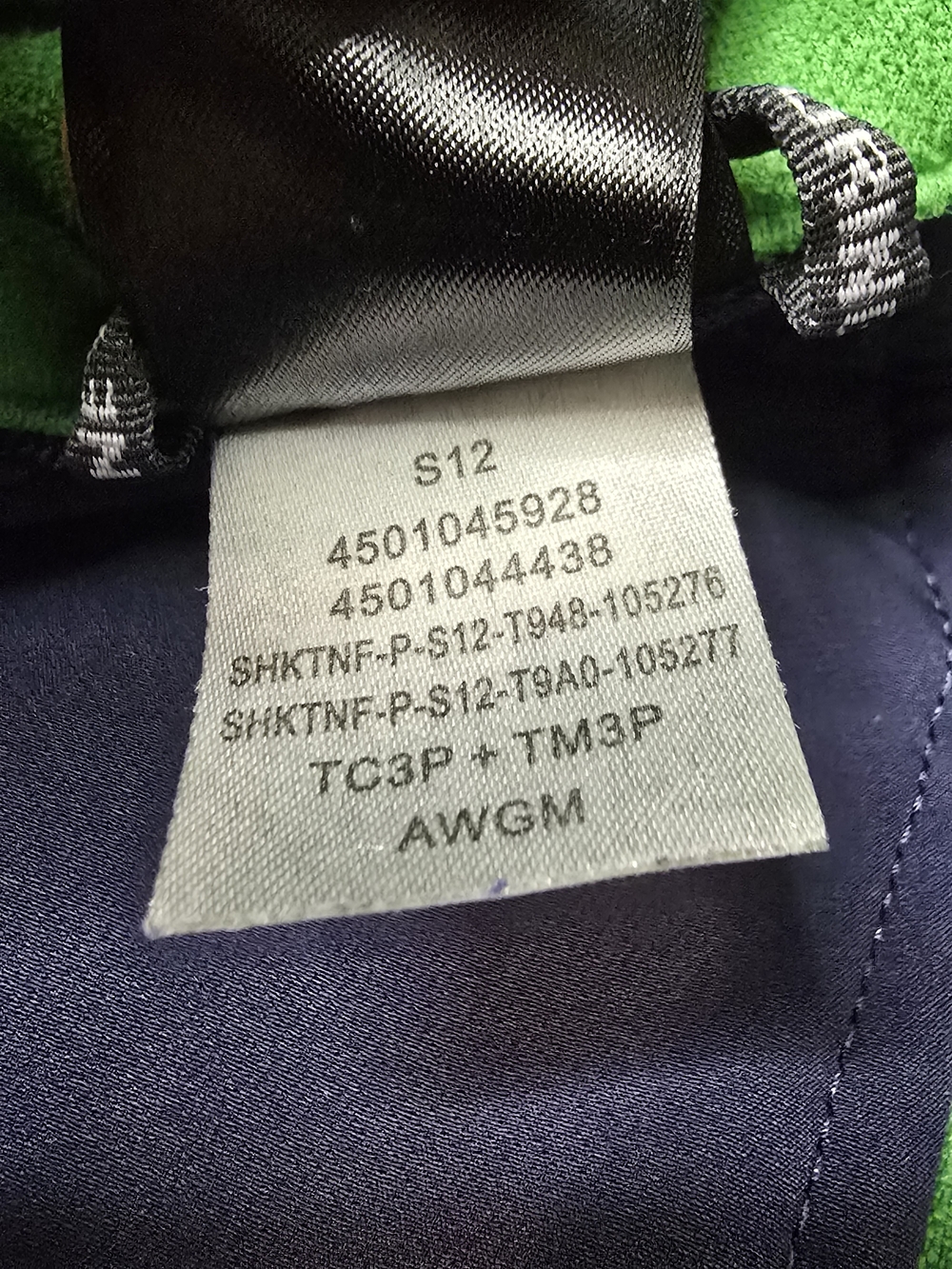 The North Face Apex Bionic Softshell Jacket Mens Medium Navy Blue Lime Green - Picture 5 of 5